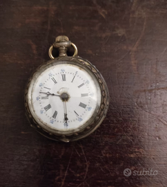 Antico orologio da tasca in argento da revisionare
