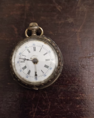 Antico orologio da tasca in argento da revisionare