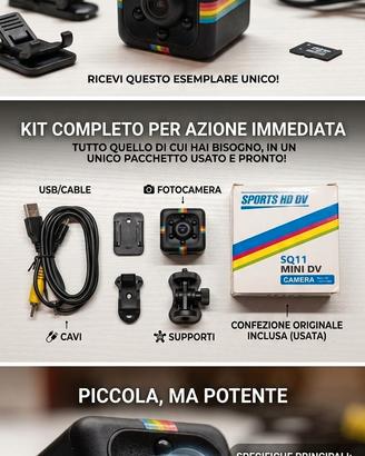  SQ11 Mini DV Camera - Micro Camera Spia/Sportiva 