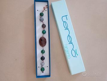bracciale in argento e pietre dure