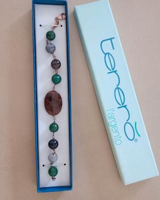 bracciale in argento e pietre dure