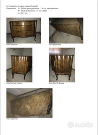 armadio cassettiera e comodino in stile