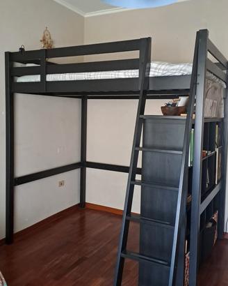 Letto a soppalco Ikea STORA con materasso 