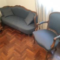 Letto matrimoniale con poltrona e sofà