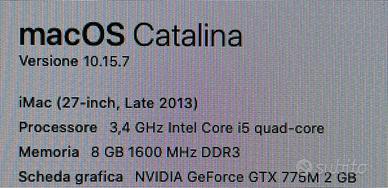 IMac 27 pollici 2013