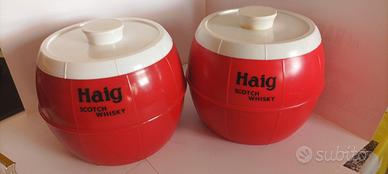 Coppia Secchielli Porta Ghiaccio Vintage Haig Sco 