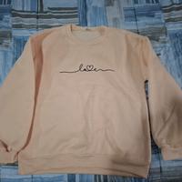 felpa donna color crema