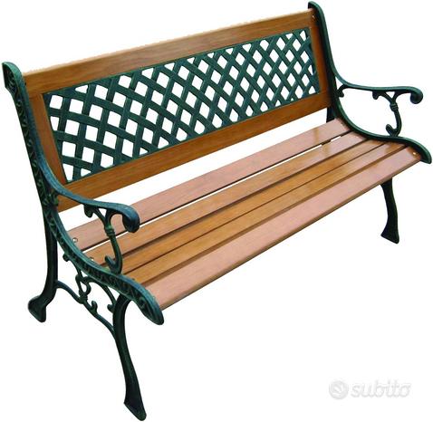 PANCHINA DA ESTERNO GHISA LEGNO 126x56xH74 CM
