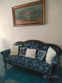 Divano grande stile inglese in legno (3 posti)