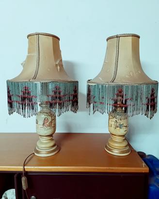 Abat Jour dipinti a mano modernariato orientale