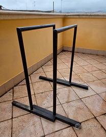 Barre parallele dip in acciaio home gym
