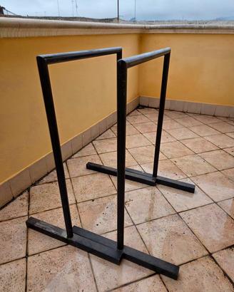 Barre parallele dip in acciaio home gym