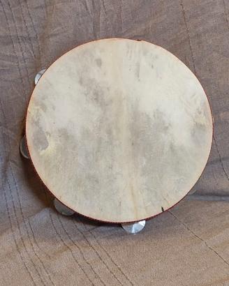 Cembalo artigianale con sonagli e pelle - 30 cm