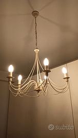 lampadario in ferro battuto
