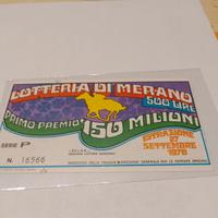 biglietto lotteria di Merano 1970