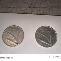 banconota 1000 lire monete 10 lire banconota 500 l