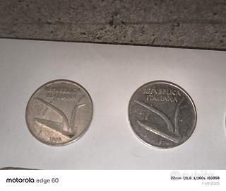 banconota 1000 lire monete 10 lire banconota 500 l