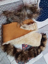 Scampoli colletto pelliccia vera donna accessori.