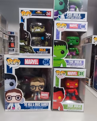 Lotto 5 Funko Pop Hulk Marvel – 3 vaulted