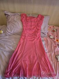 Abito rosa fiorato