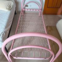 Rete singola e testate  in acciaio rosa