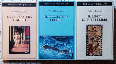 Tre volumi di Roberto Calasso, Biblioteca Adelphi