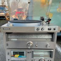 set SONY giradischi + radio + mangiacassette + mix