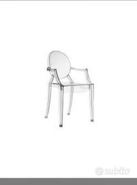 4 Sedie Louis Ghost trasparente di Kartell