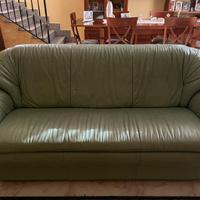 Divano in Pelloe Chatoux d'Ax con Tappeto Grande