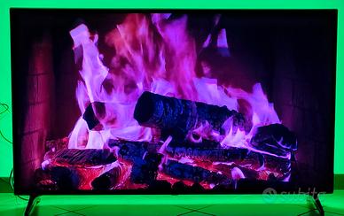 TV LG 55" 4K Smart + LED Ambilight+supporto a muro