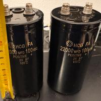 Coppia condensatori elettrolitici 22000uF 100V HCG