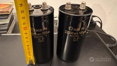 Coppia condensatori elettrolitici 22000uF 100V HCG