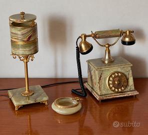 SET VINTAGE IN ONICE E OTTONE 3 PEZZI
