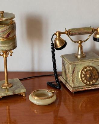 SET VINTAGE IN ONICE E OTTONE 3 PEZZI