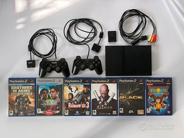 PS2 + 6 giochi + 2 Controller + Memory Card 8MB