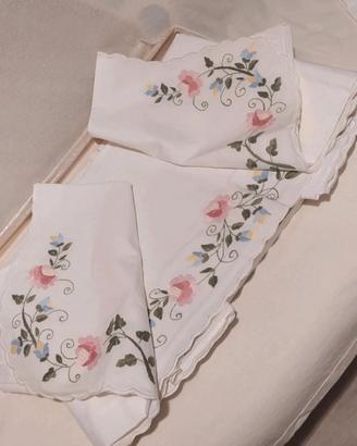 Completo letto Galluccio d'oro ricamato 