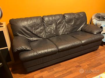 Divano in pelle ecopelle tre 3 posti