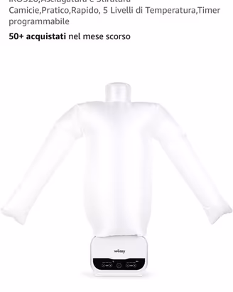 Wëasy IRO320 manichino stira camicie