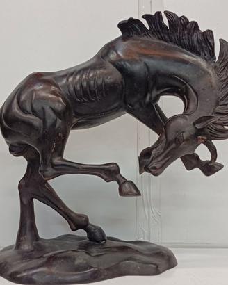 Scultura cavallo in bronzo