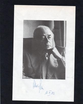FOTO FIRMA AUTOGRAFO ALBERT SPEER GERMANIA 3REICH