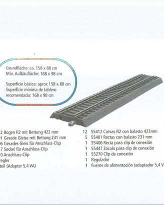 PIKO - CIRCUITO OVALE 158 CM x 88 CM  - COMPLETO