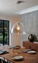 lampadario a bolla in vetro 45x45