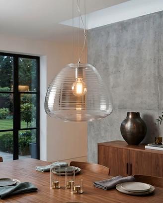 lampadario a bolla in vetro 45x45
