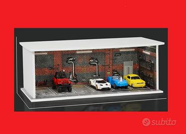 Teca vetrinetta con luci led per modellini 1/64