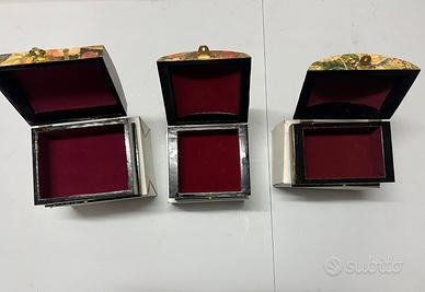 Scatole portagioie portaoggetti in legno nuove