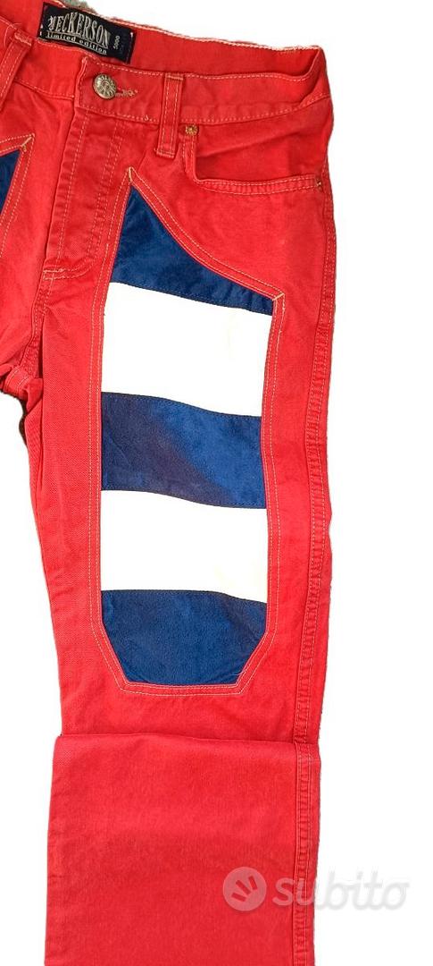 Jeckerson Limited Edition Cuba Patch Pants rossi Abbigliamento e