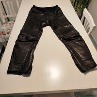 pantaloni uomo pelle neri motociclista TG 52