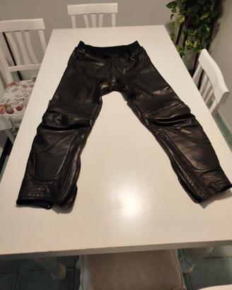 pantaloni uomo pelle neri motociclista TG 52