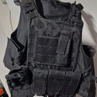 Giubbotto tattico nero per softair