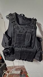 Giubbotto tattico nero per softair